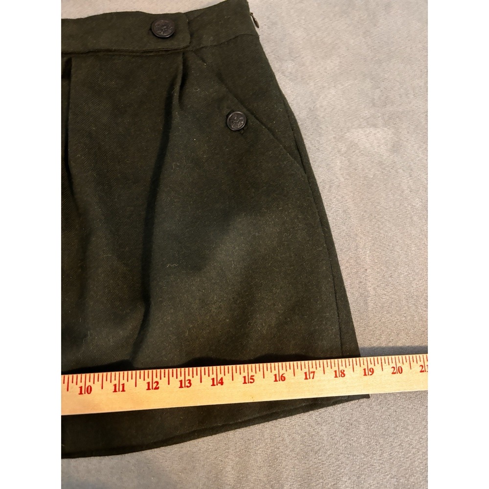 Banana Republic Womens Wool Mini Skirt Sz 2 Military Preppy Twee Academia Ivy - Picture 8 of 12